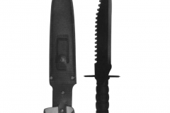Cuchillo de hoja de carbono tipo cazador